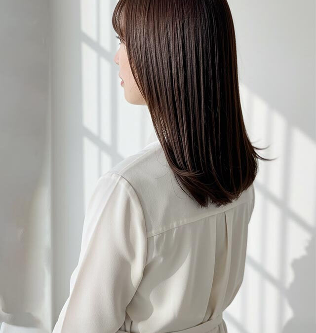 髪質改善ストレートで、毛先まで潤う艶やかな美髪に
