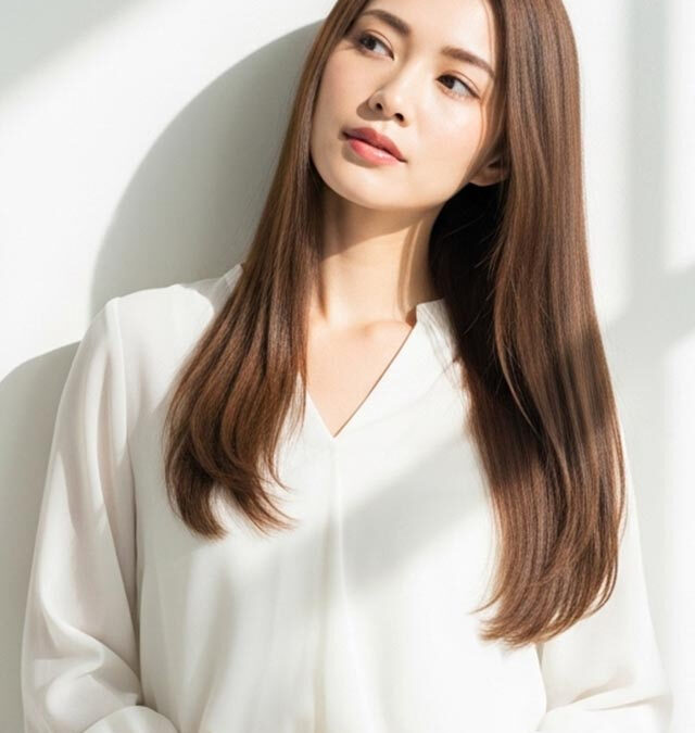 光をはじく大人の艶ロング